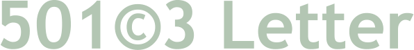 501©3 Letter
